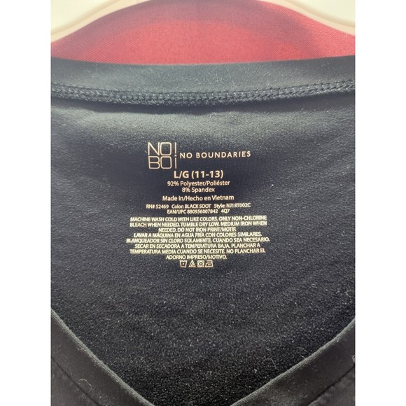 NOBO NO BOUNDARIES Black Size Large T Shirt Semi-Fitted Short Sleeve Spandex - Picture 2 of 4